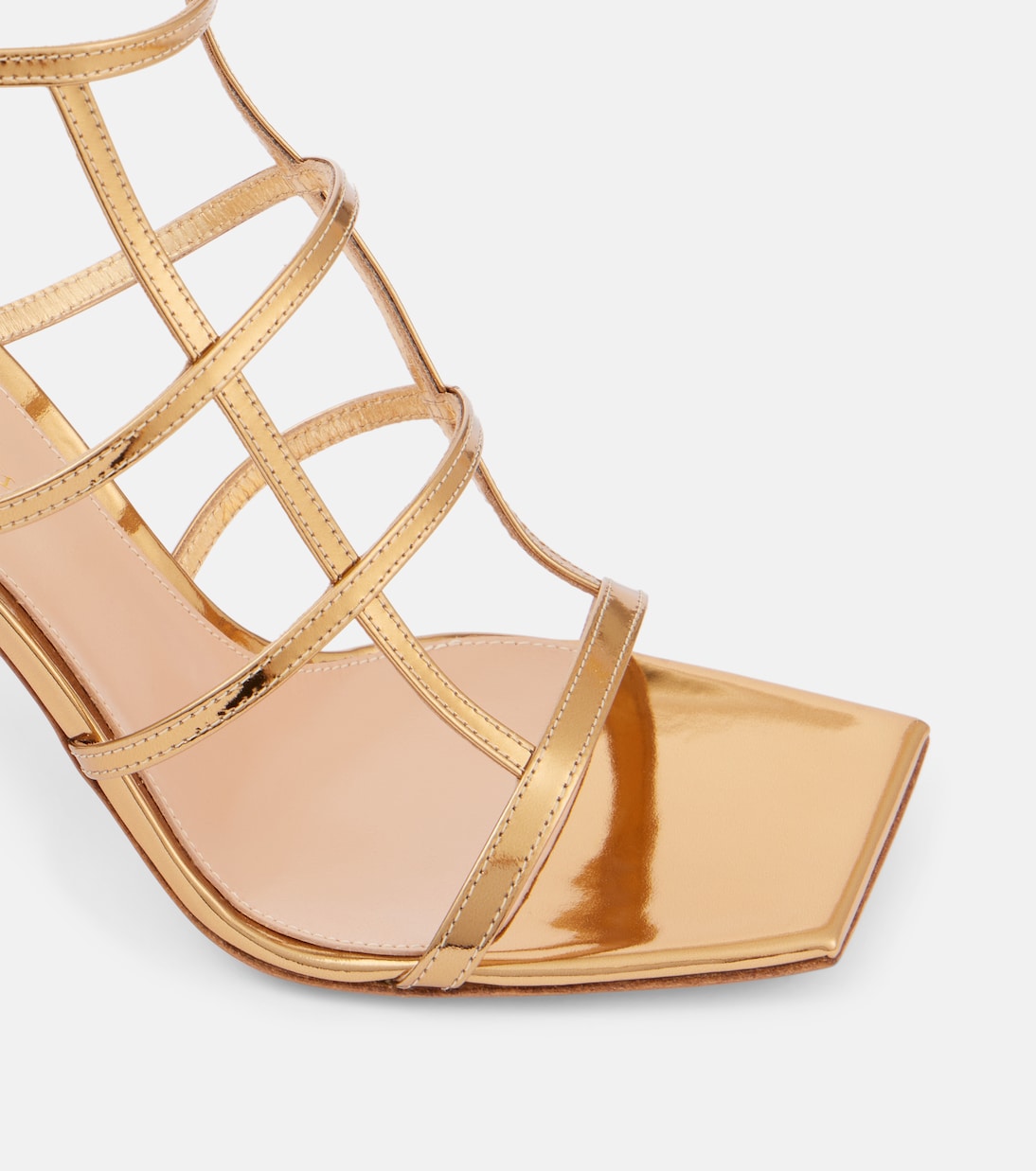 Sandalen Mondry aus Metallic-Leder | Gianvito Rossi