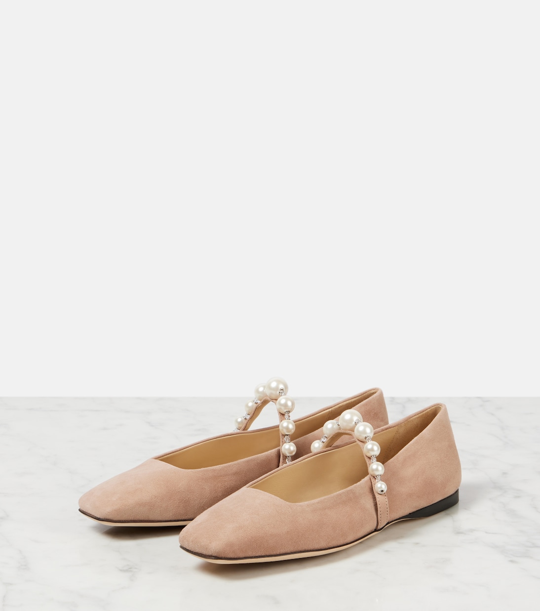 Ade embellished suede Mary Jane flats | Jimmy Choo