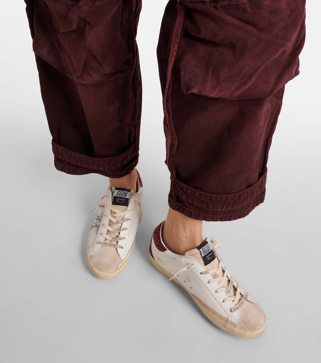 Super-Star embellished leather sneakers | Golden Goose