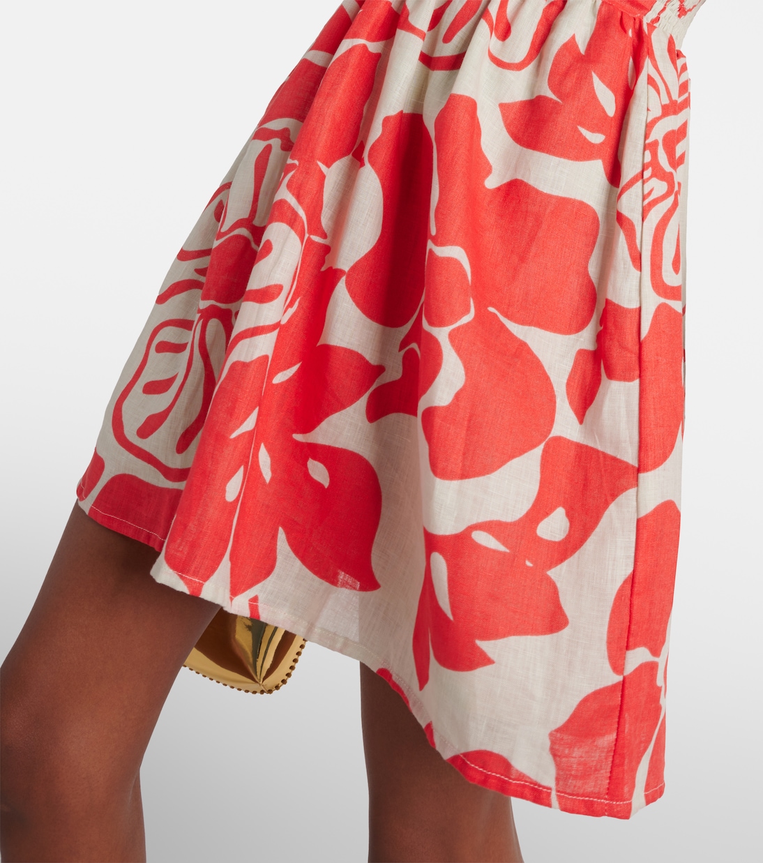 Vestido corto Odelia de lino floral | Faithfull