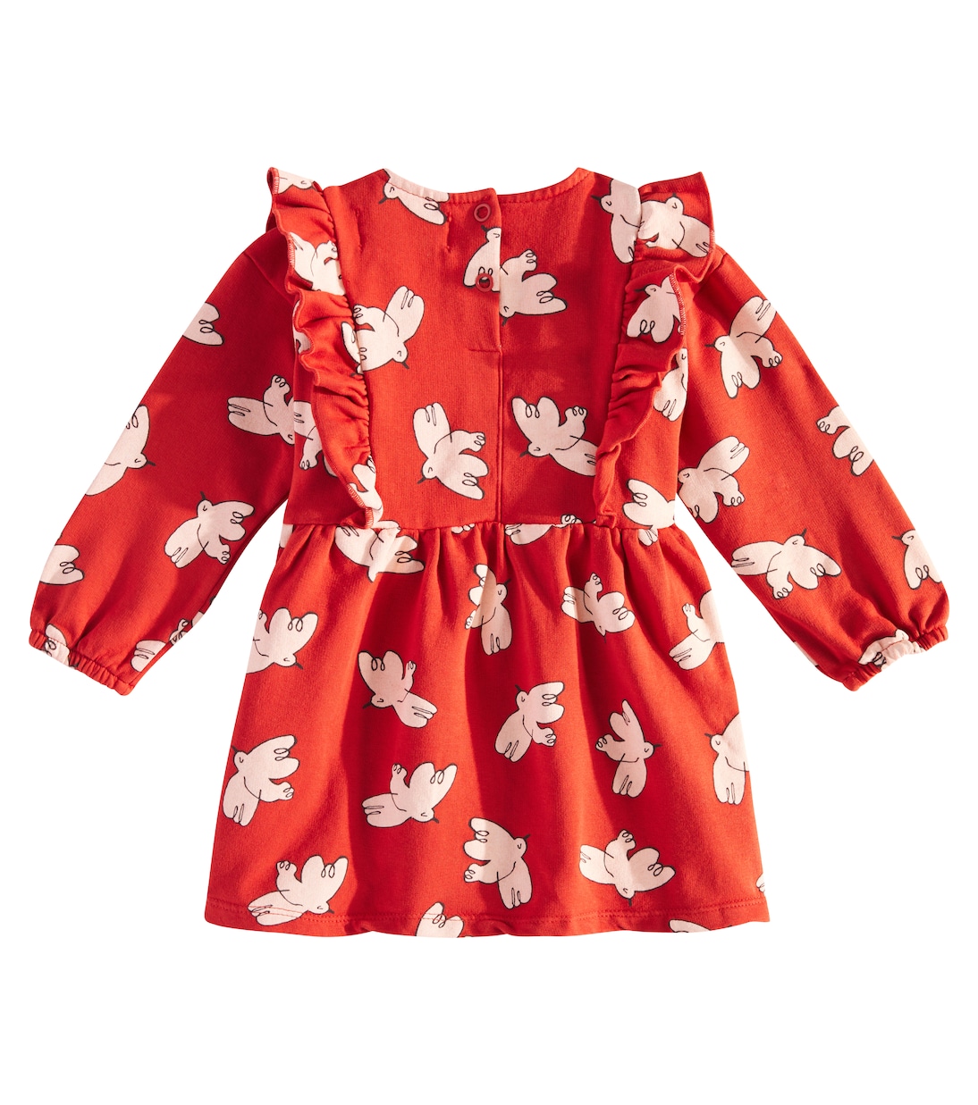 Baby Freedom Bird ruffled cotton-blend dress | Bobo Choses