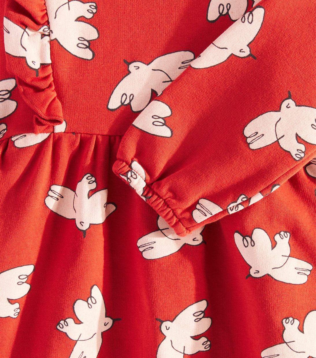 Baby Freedom Bird ruffled cotton-blend dress | Bobo Choses