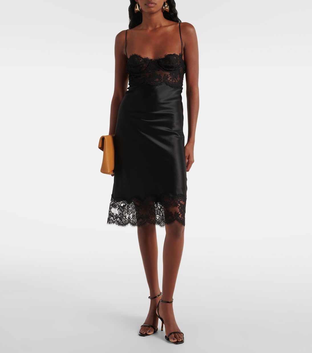 Abito sottoveste in raso di seta | Saint Laurent