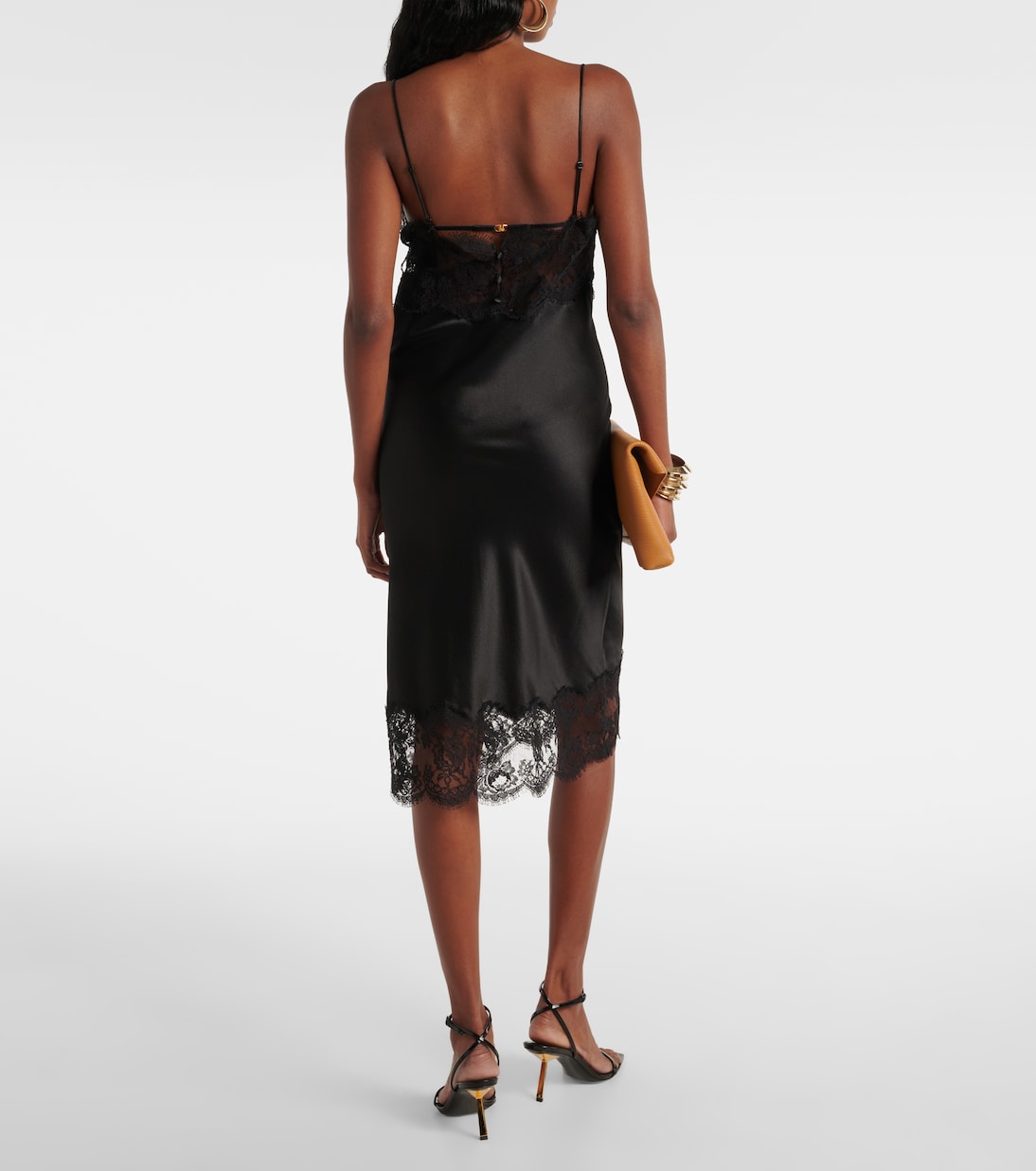 Abito sottoveste in raso di seta | Saint Laurent
