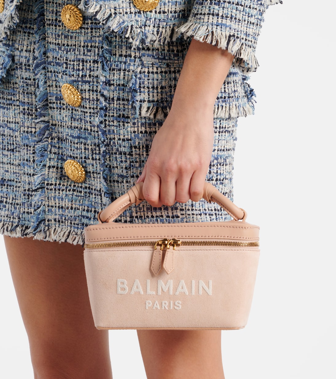 Beauty case B-Army in suede e pelle | Balmain