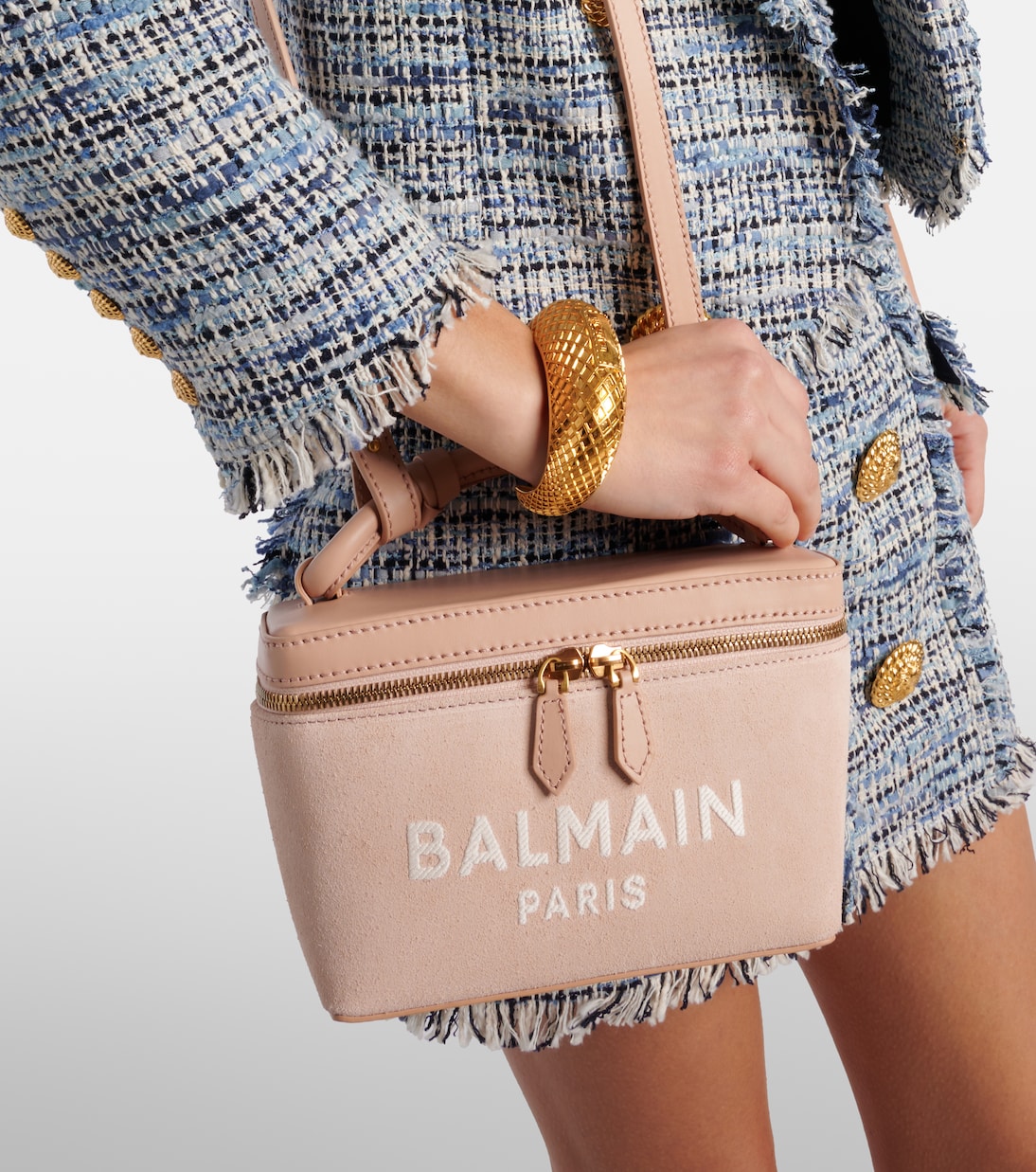 Beauty case B-Army in suede e pelle | Balmain