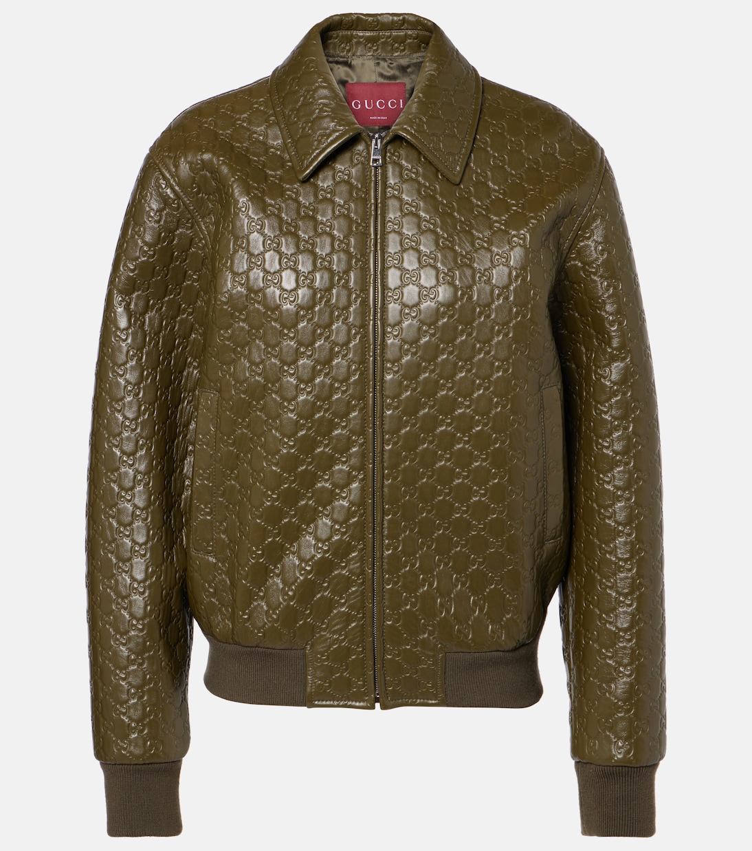 Bomberjacke GG aus Leder | Gucci