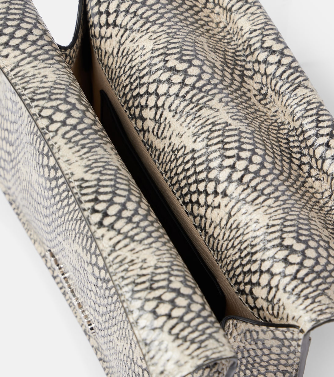 Rond Carré snake-effect leather clutch | Jacquemus