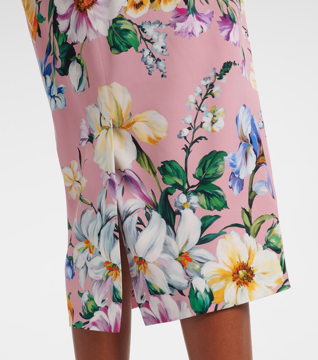 Floral silk-blend midi dress | Dolce&Gabbana