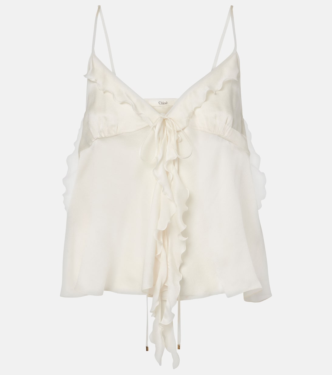 Top en soie à volants | Chloé