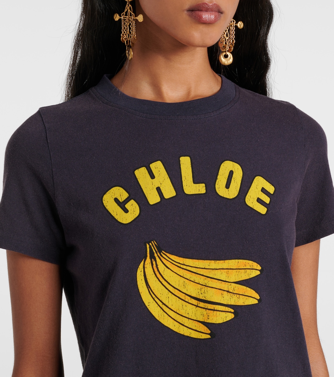 Camiseta de jersey de algodón con logo | Chloé