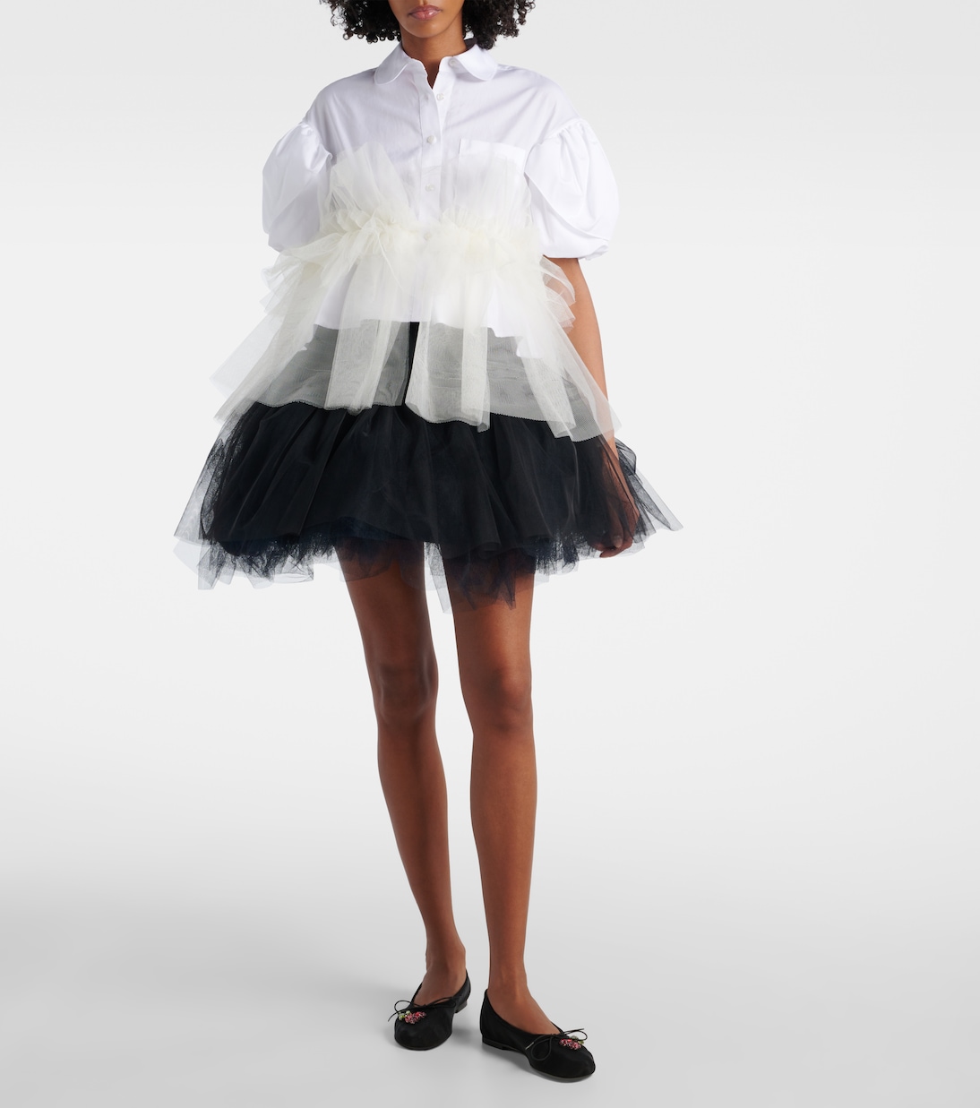 Minigonna in tulle a balze | Simone Rocha