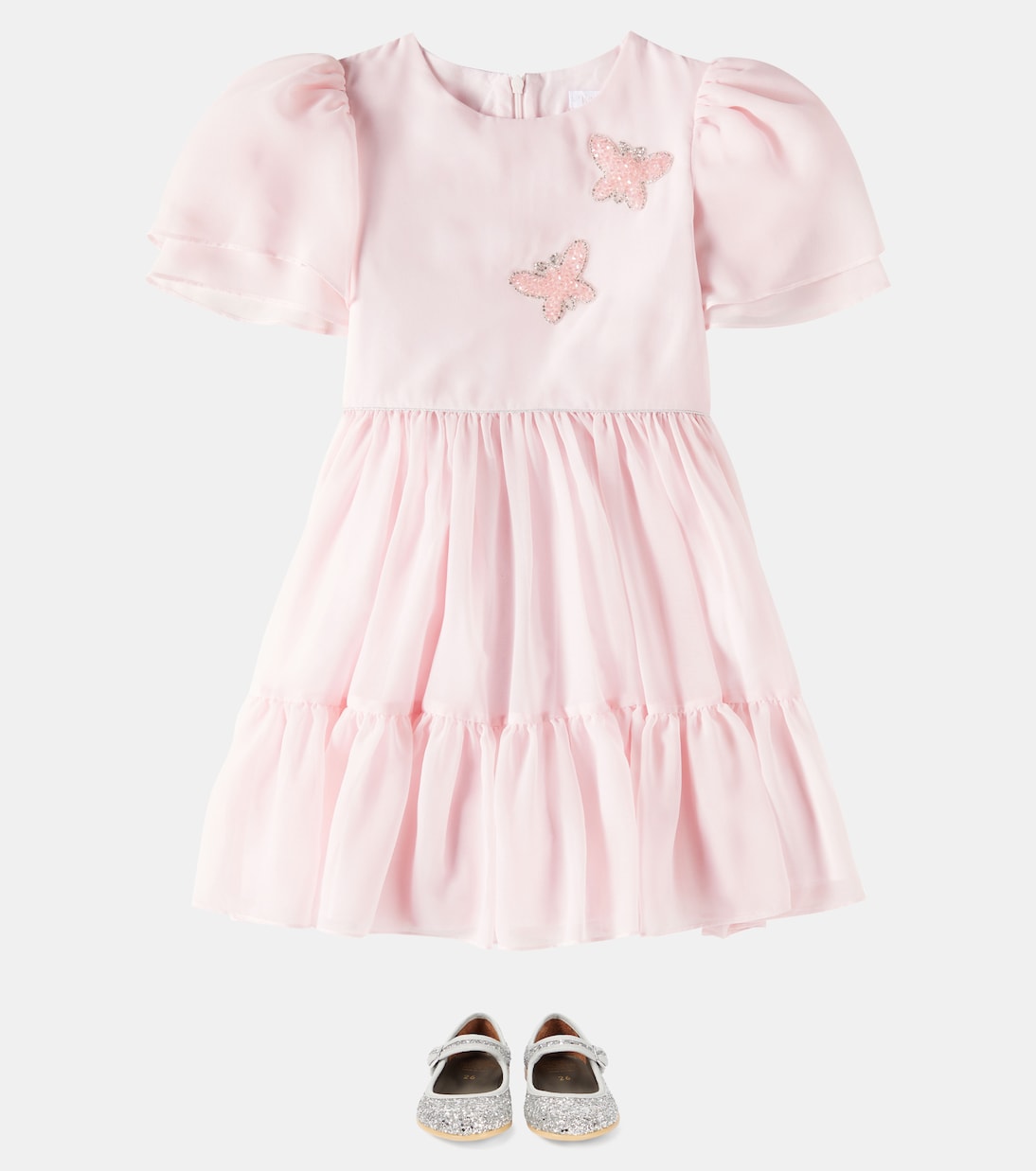 Vestido con volantes adornado | Patachou