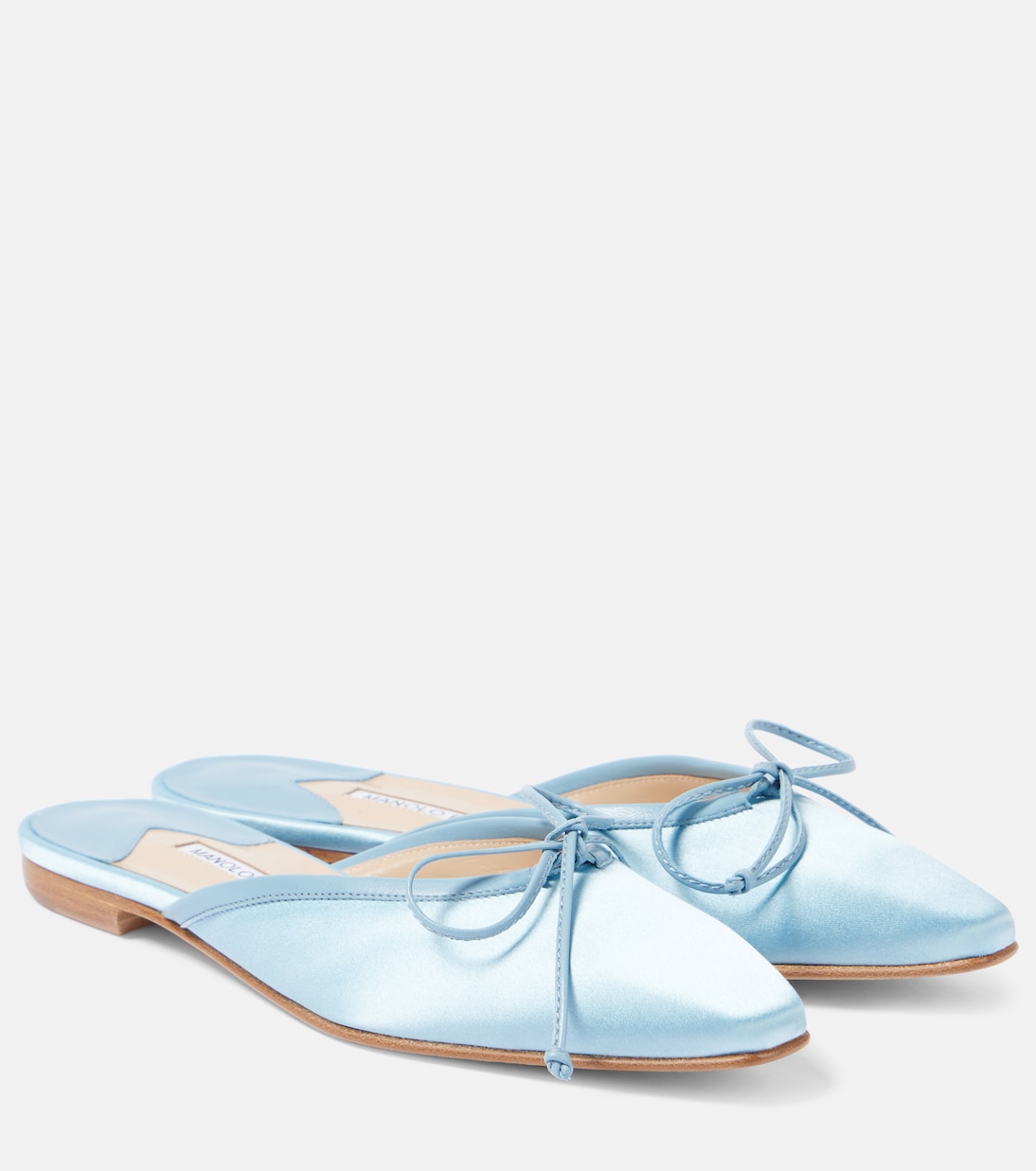 Mules Ballerimu in raso | Manolo Blahnik