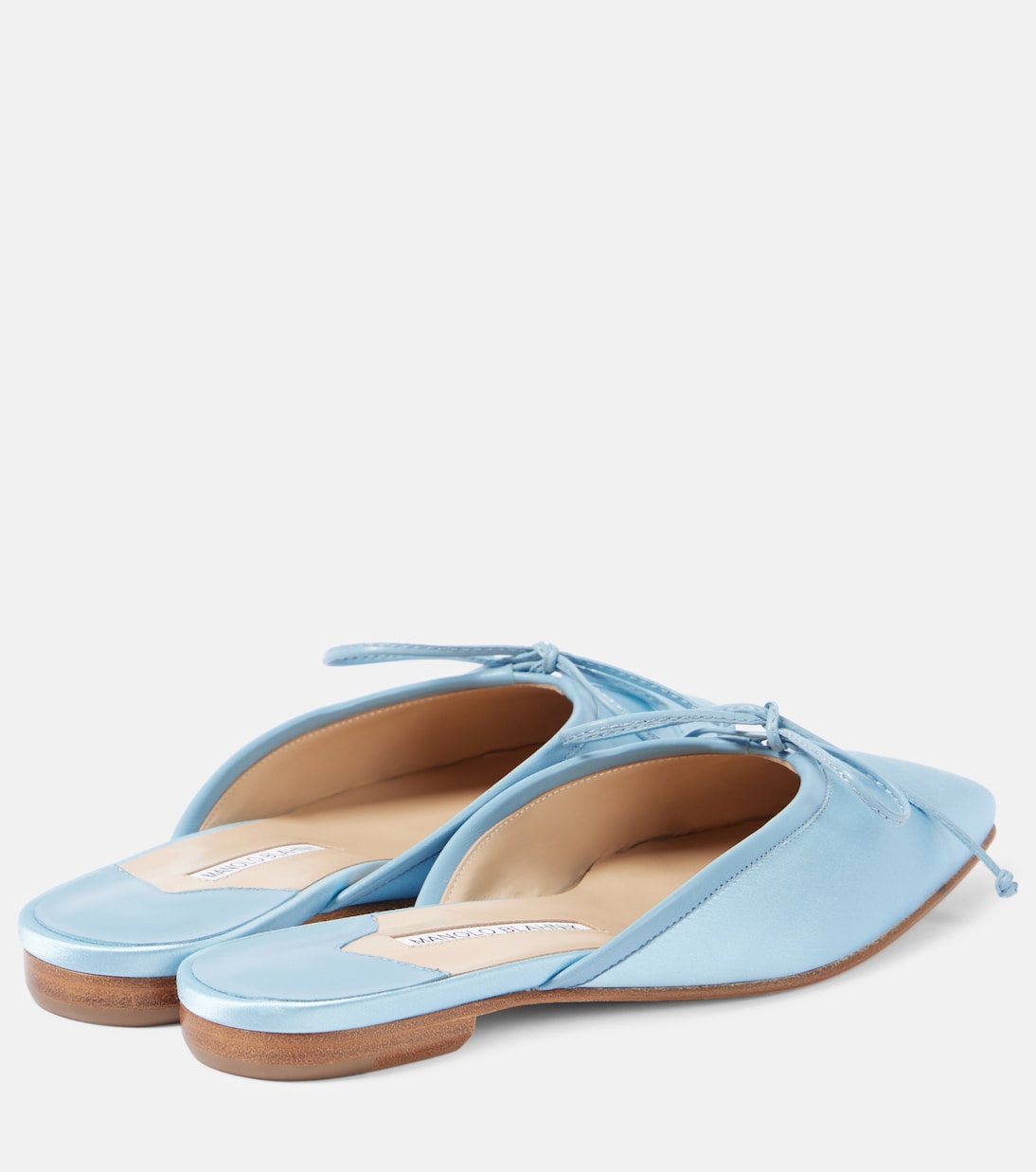 Mules Ballerimu in raso | Manolo Blahnik