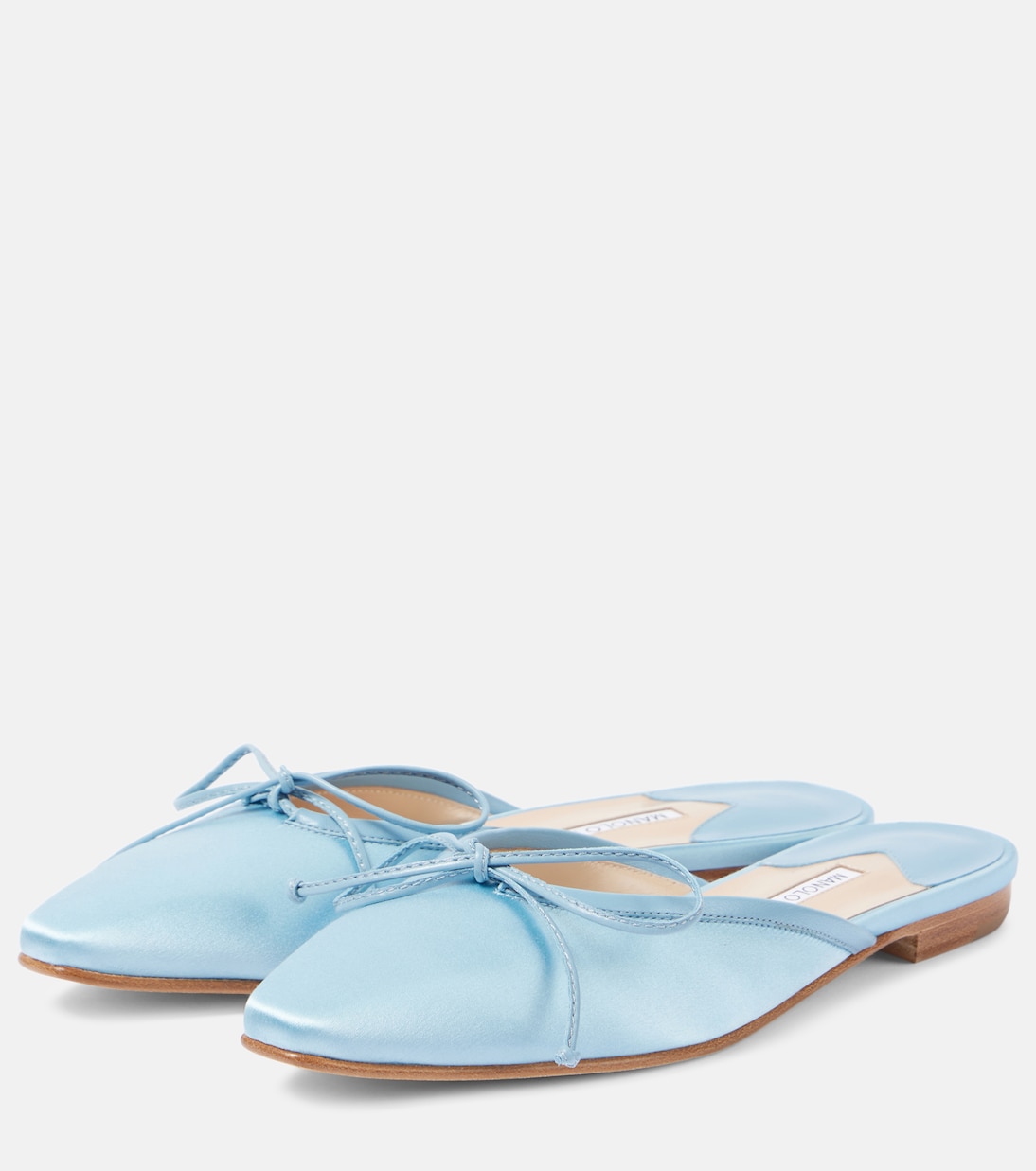Mules Ballerimu in raso | Manolo Blahnik