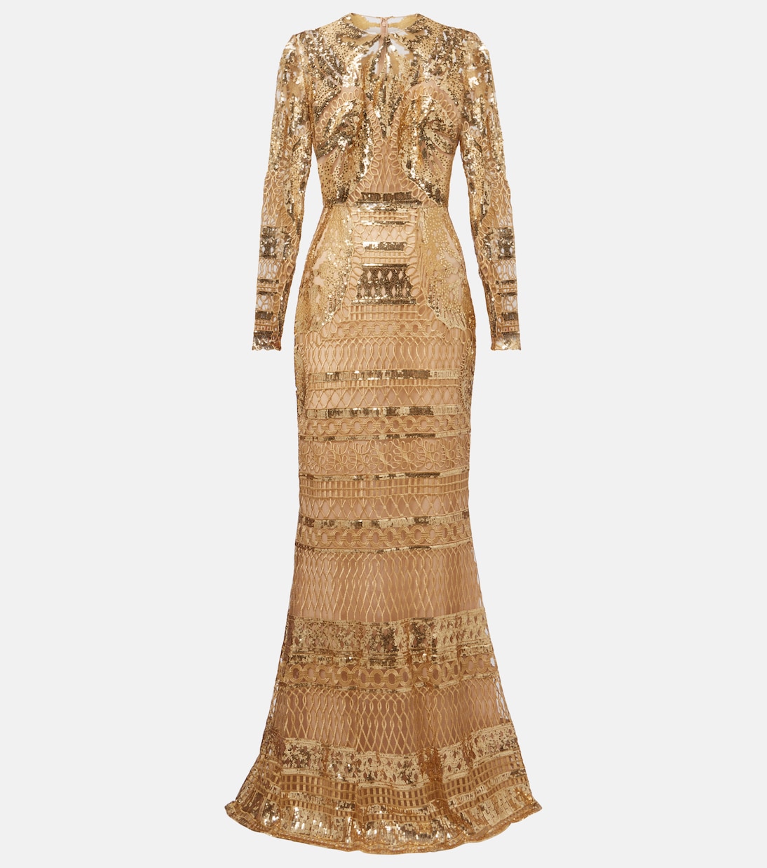 Embellished metallic tulle gown | Elie Saab