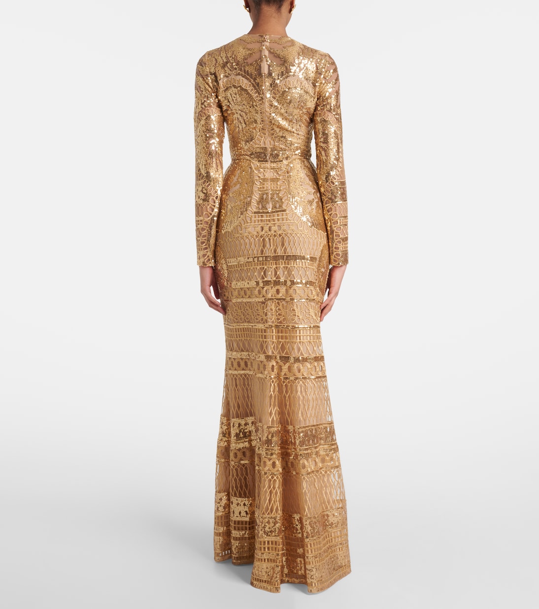 Embellished metallic tulle gown | Elie Saab