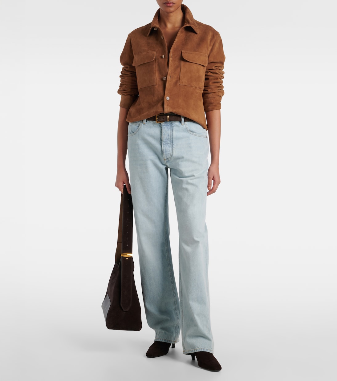 Camicia Jude in suede | Nour Hammour