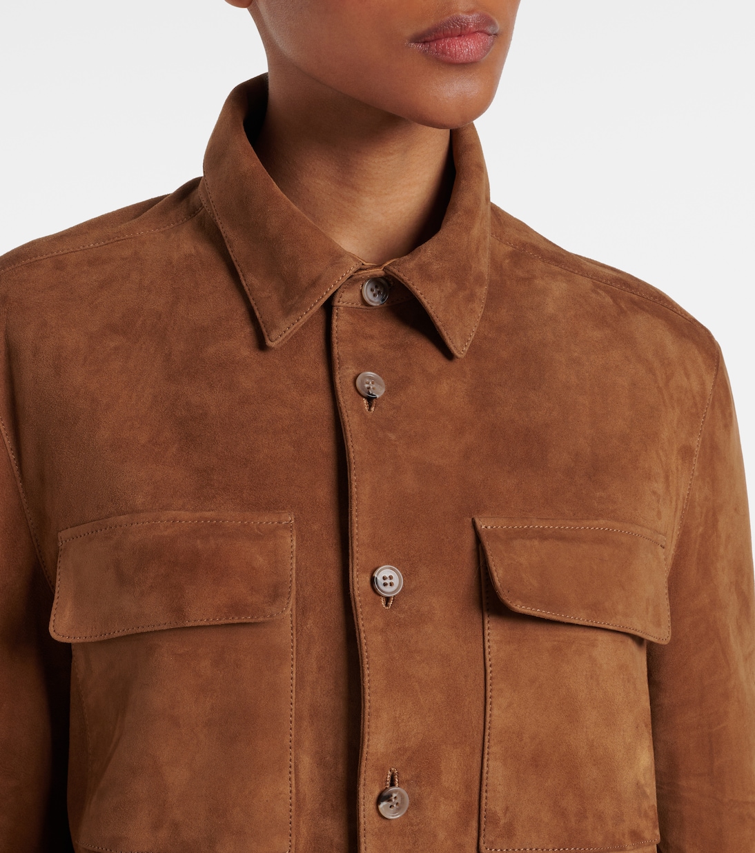 Camicia Jude in suede | Nour Hammour