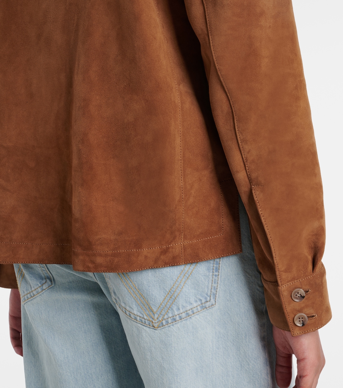 Camicia Jude in suede | Nour Hammour
