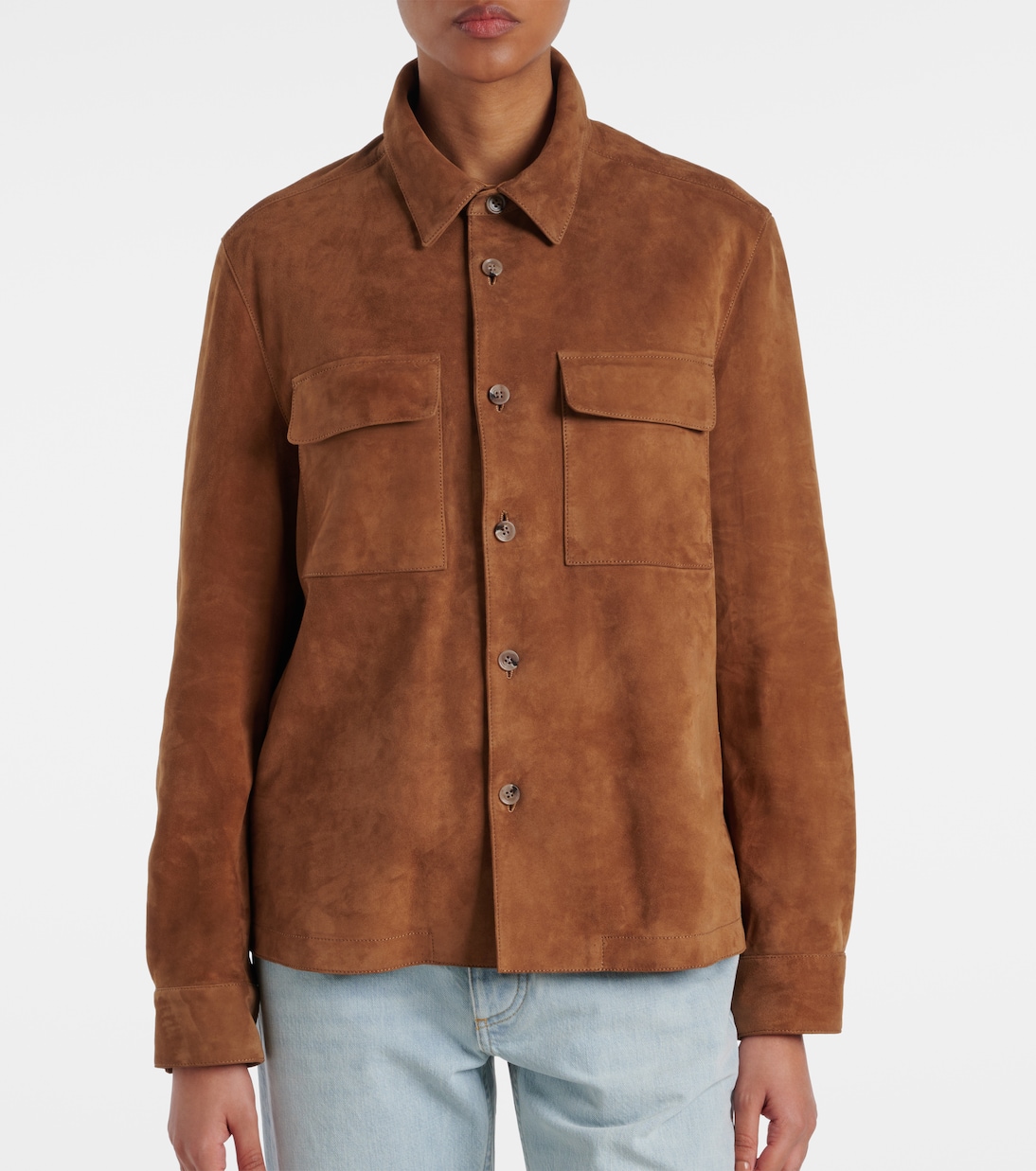 Camicia Jude in suede | Nour Hammour