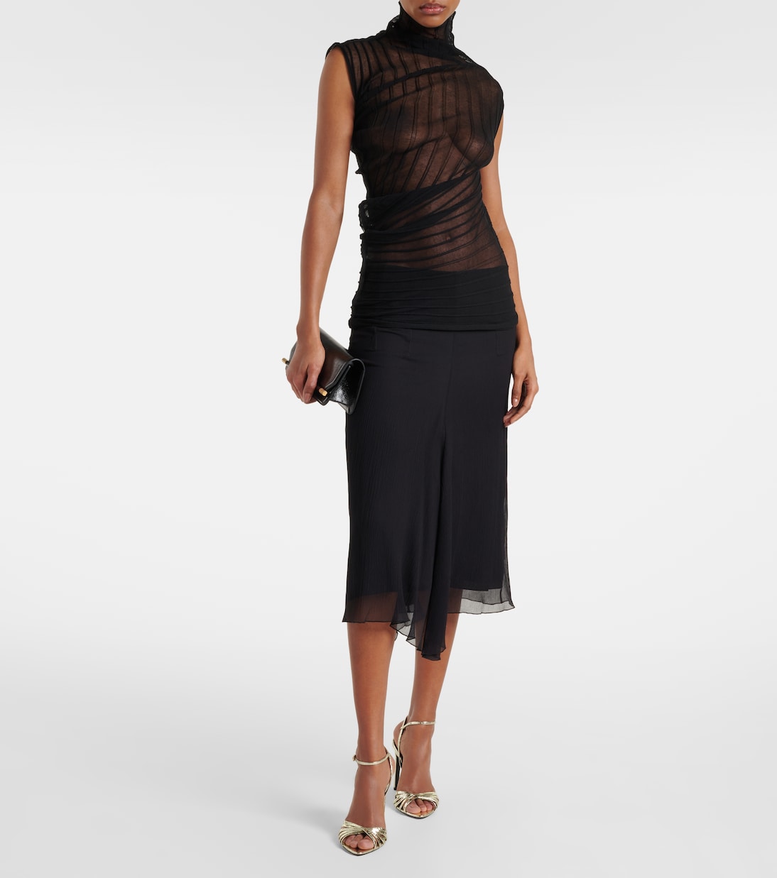 Top asimétrico en mezcla de algodón | Victoria Beckham