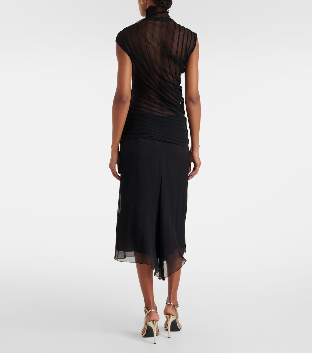 Top asimétrico en mezcla de algodón | Victoria Beckham