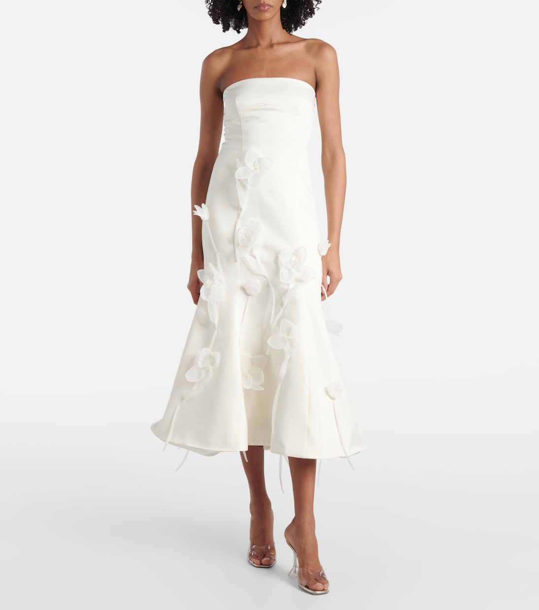 Robe midi de mariée à fleurs | Rotate