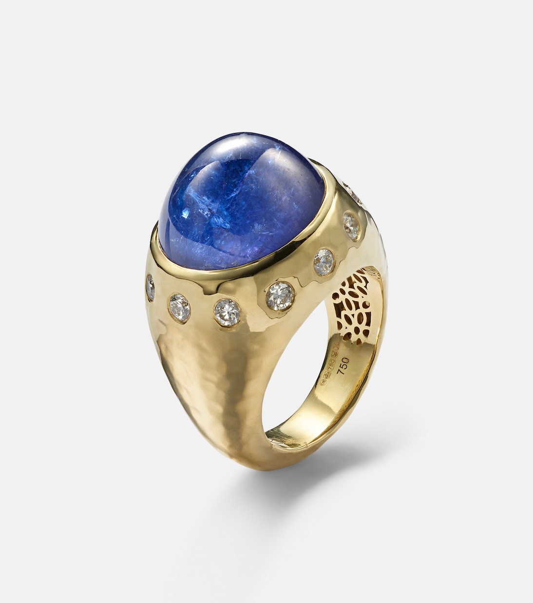 Anello Blossom in oro 18kt con tanzanite e diamanti | Octavia Elizabeth