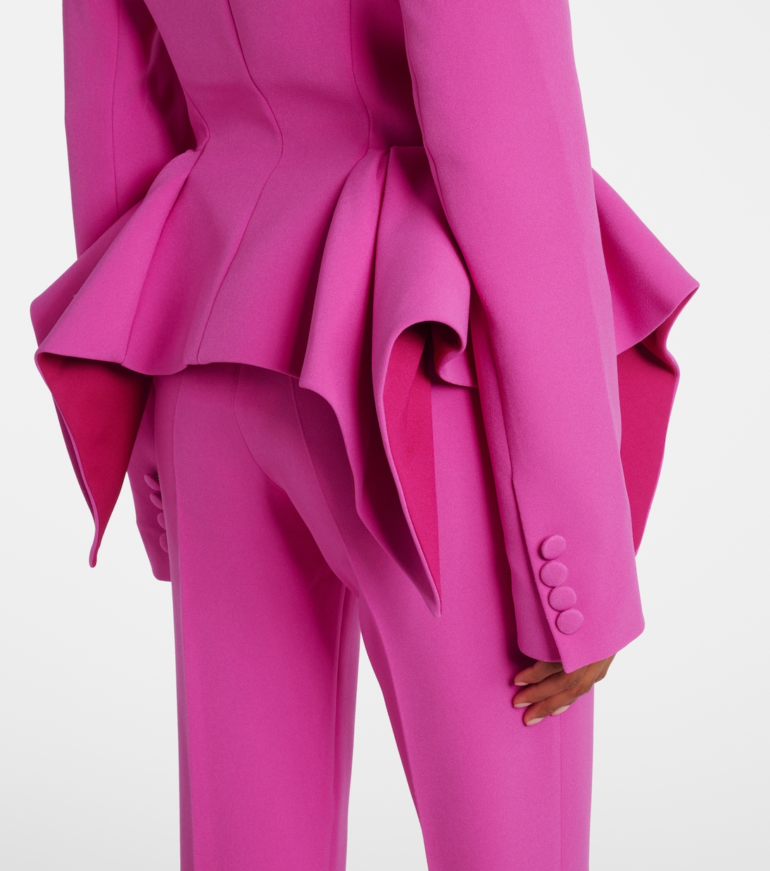 Double-breasted peplum blazer | Safiyaa