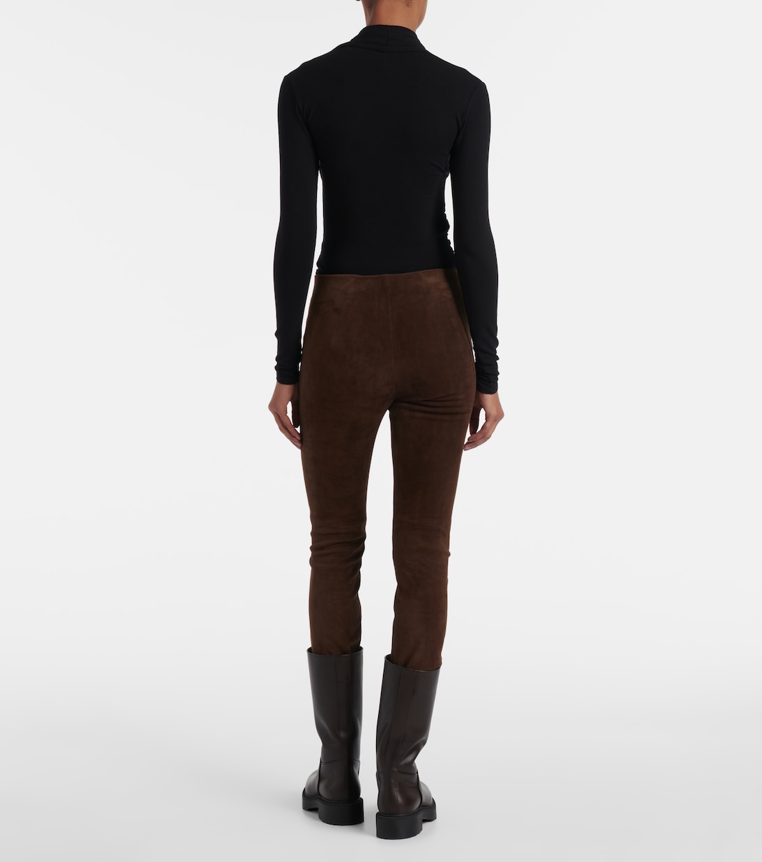 Schmale Hose aus Veloursleder | Vince