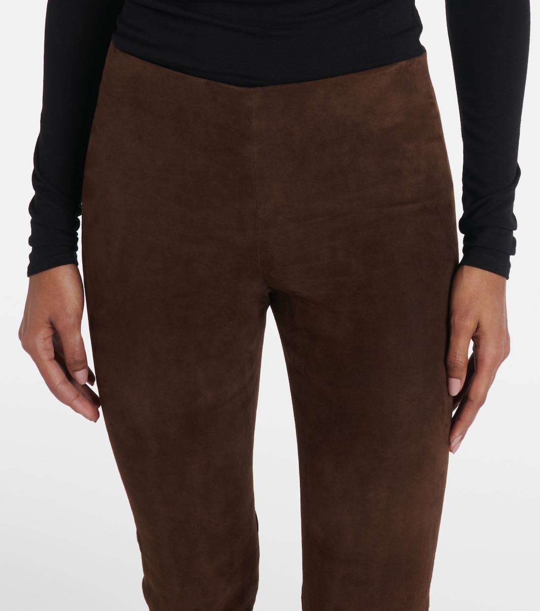Schmale Hose aus Veloursleder | Vince