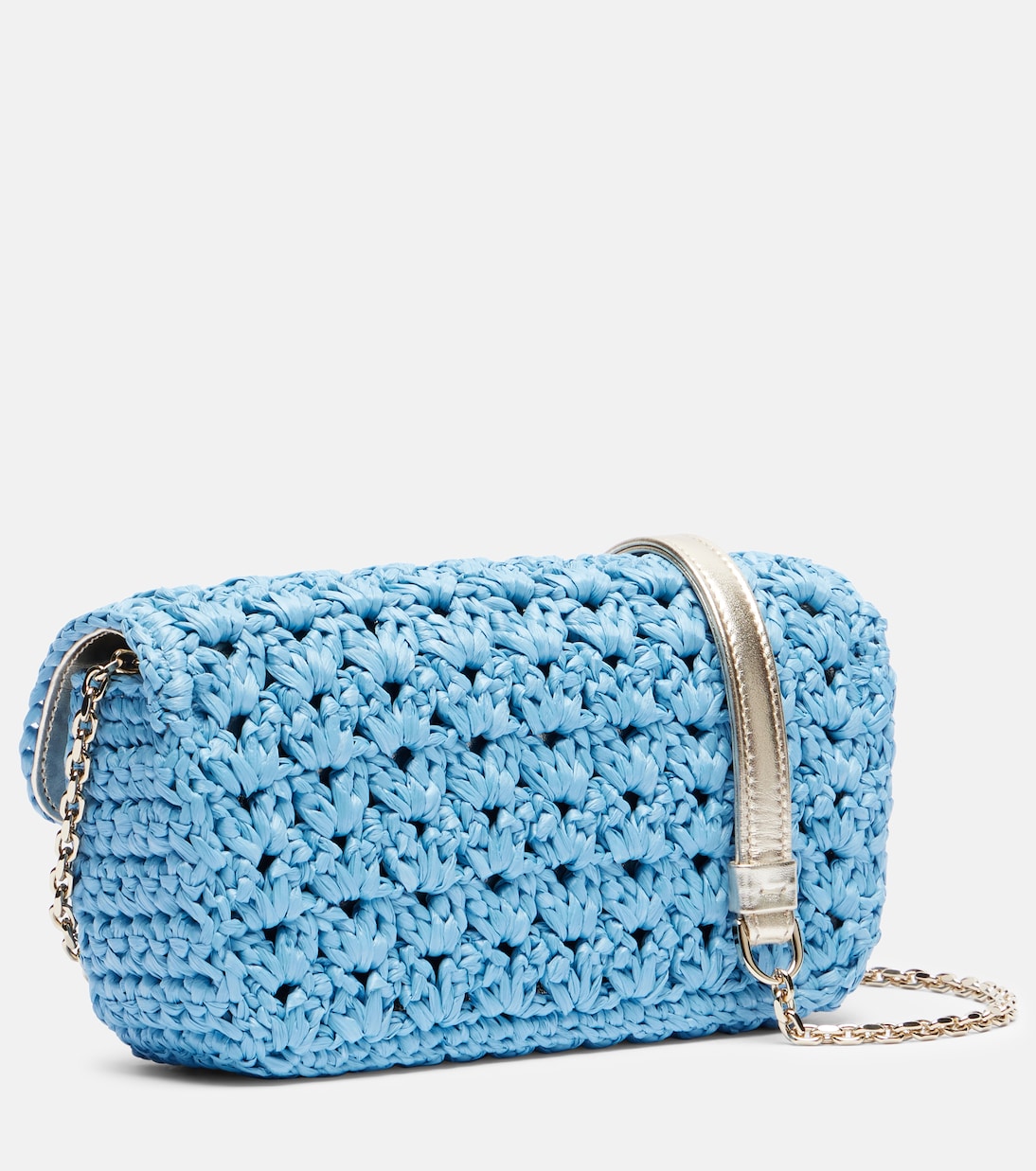 Clutch Jeu de Fille aus Raffiabast | Roger Vivier