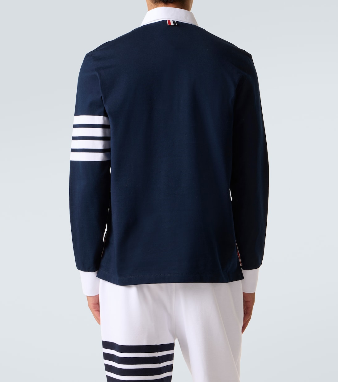 4-Bar棉质针织Polo衫式毛衣 | Thom Browne