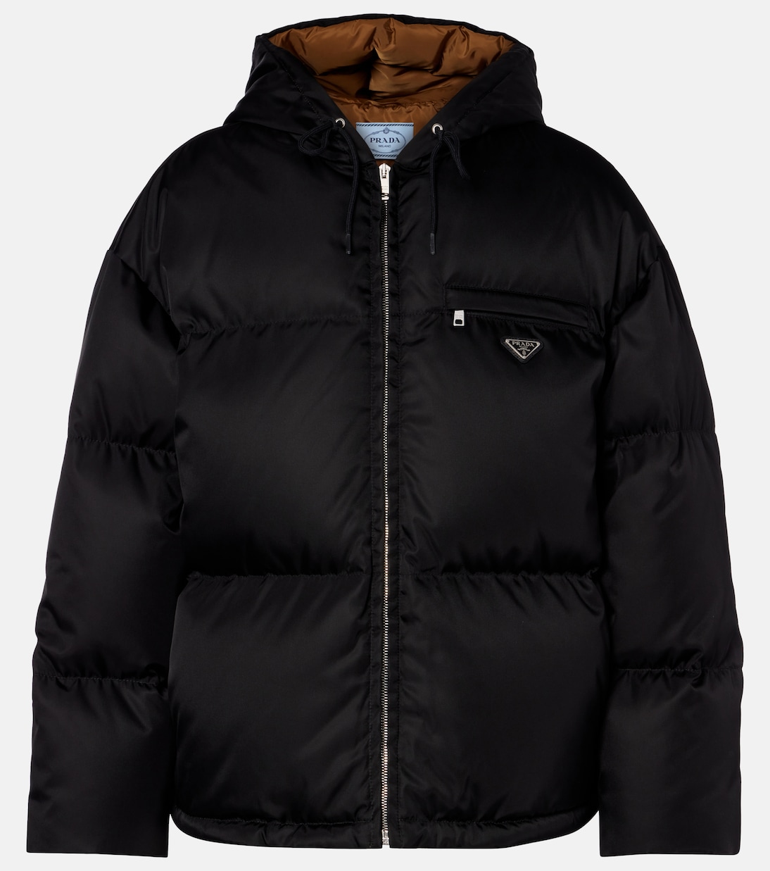 Re-nylon 로고 다운 재킷  | Prada