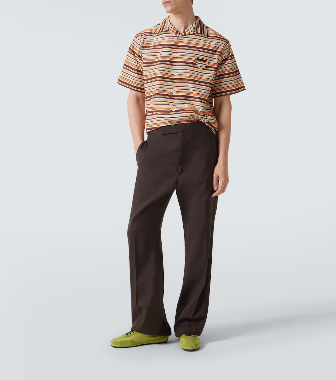 Elastic Collapse Re-Nylon and suede sneakers | Prada