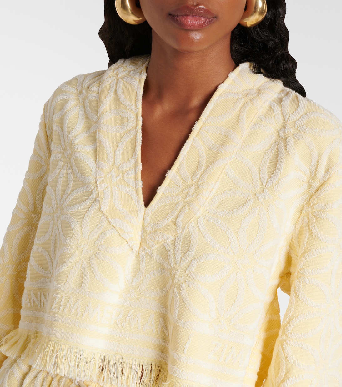 Top cropped Coco in cotone con cappuccio | Zimmermann
