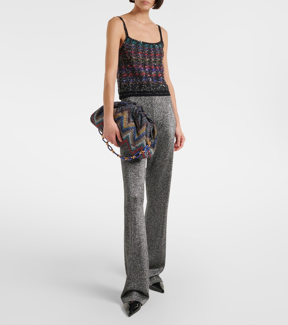Zigzag Medium beaded shoulder bag | Missoni