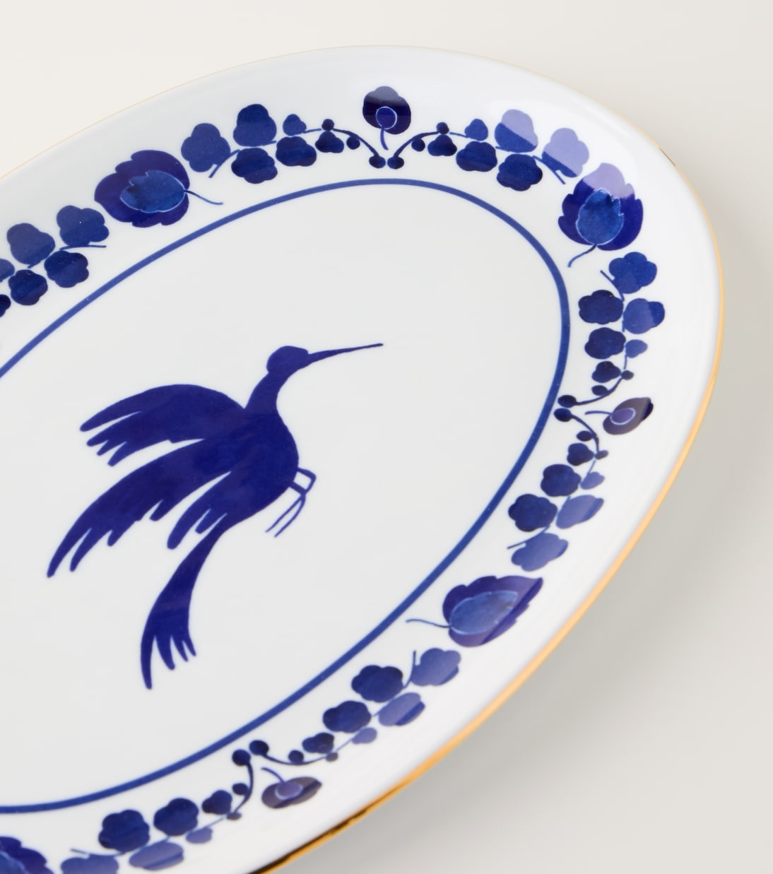 Wildbird Blue porcelain platter | La DoubleJ