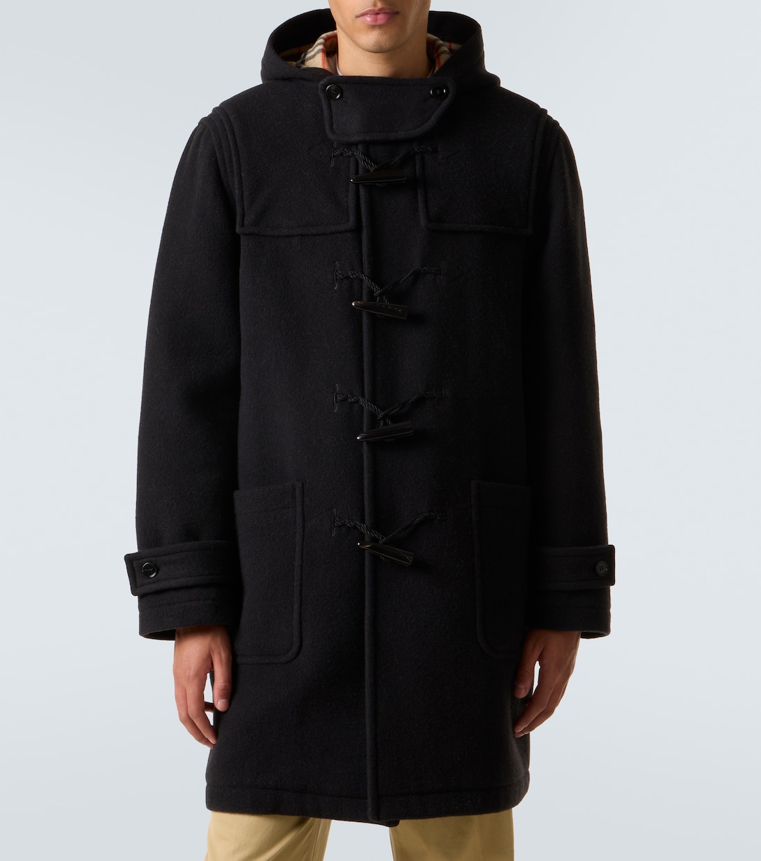 Hooded wool twill coat | Burberry