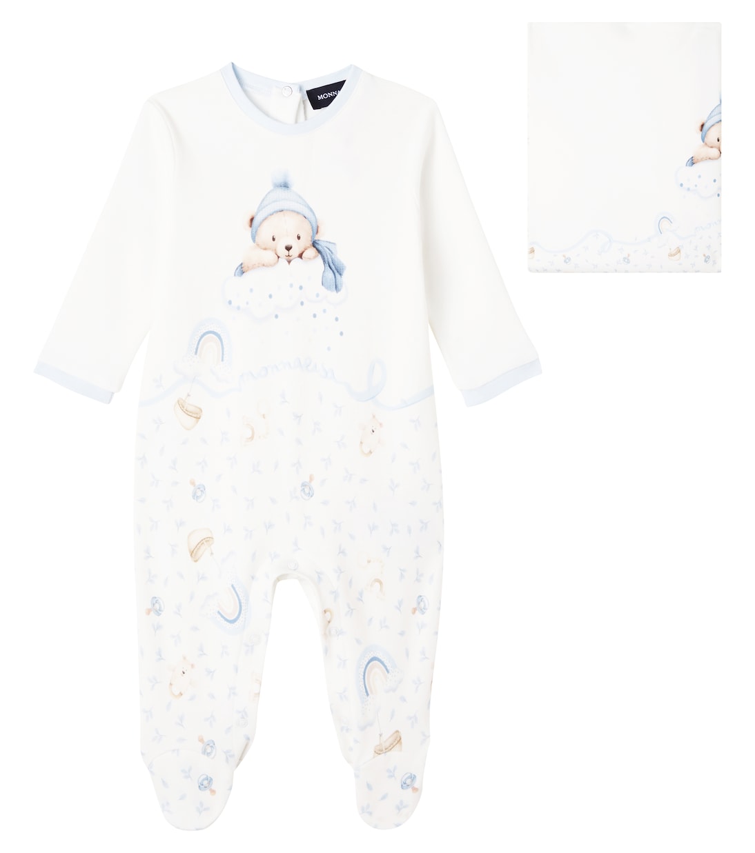 Baby Set aus Strampler und Decke aus Baumwolle | Monnalisa