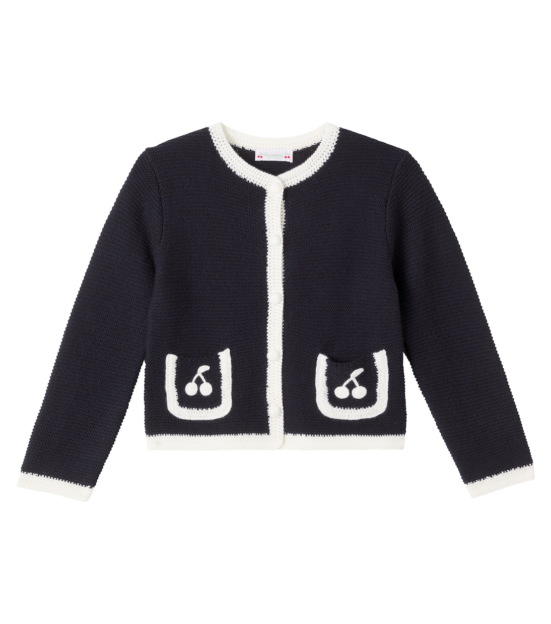 Elaia embroidered wool cardigan | Bonpoint