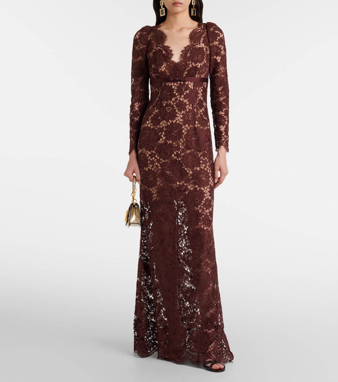 Robe longue en dentelle | Self-Portrait