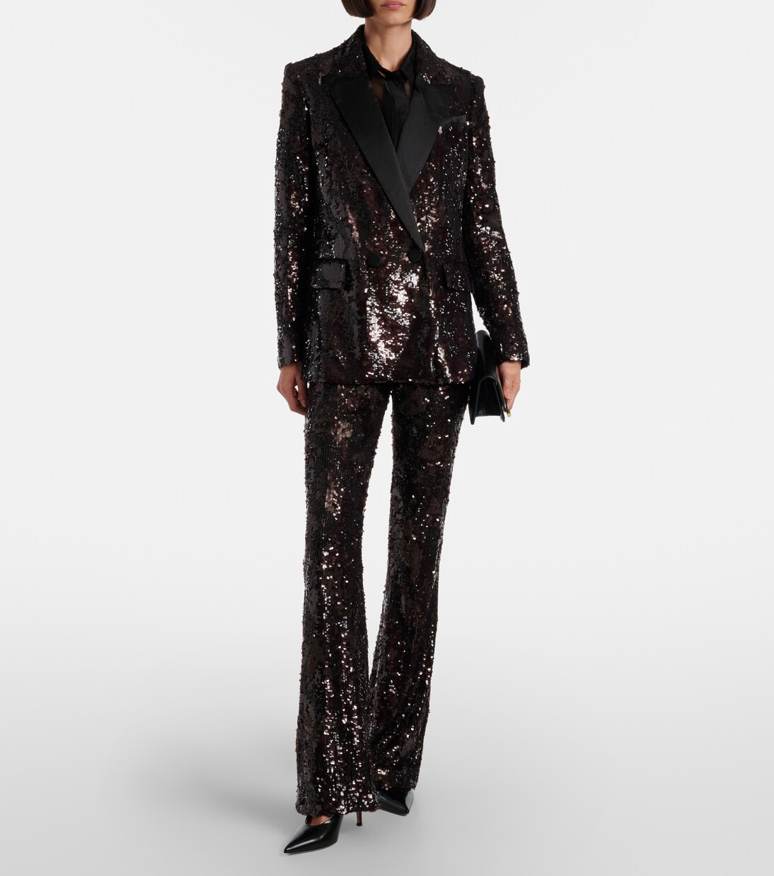Pantalon flare Collier à sequins | Veronica Beard