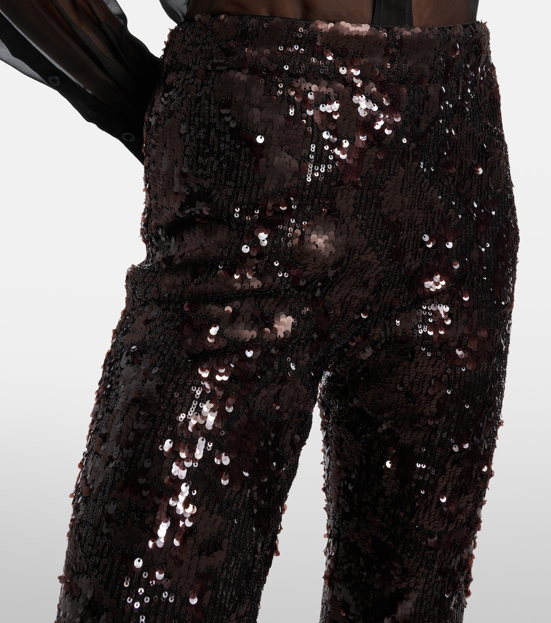 Pantalon flare Collier à sequins | Veronica Beard