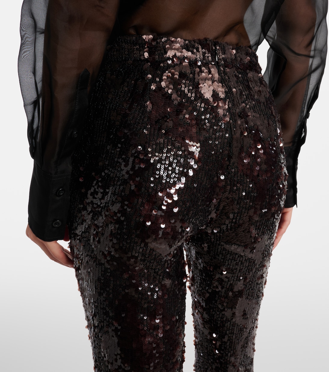 Pantalon flare Collier à sequins | Veronica Beard