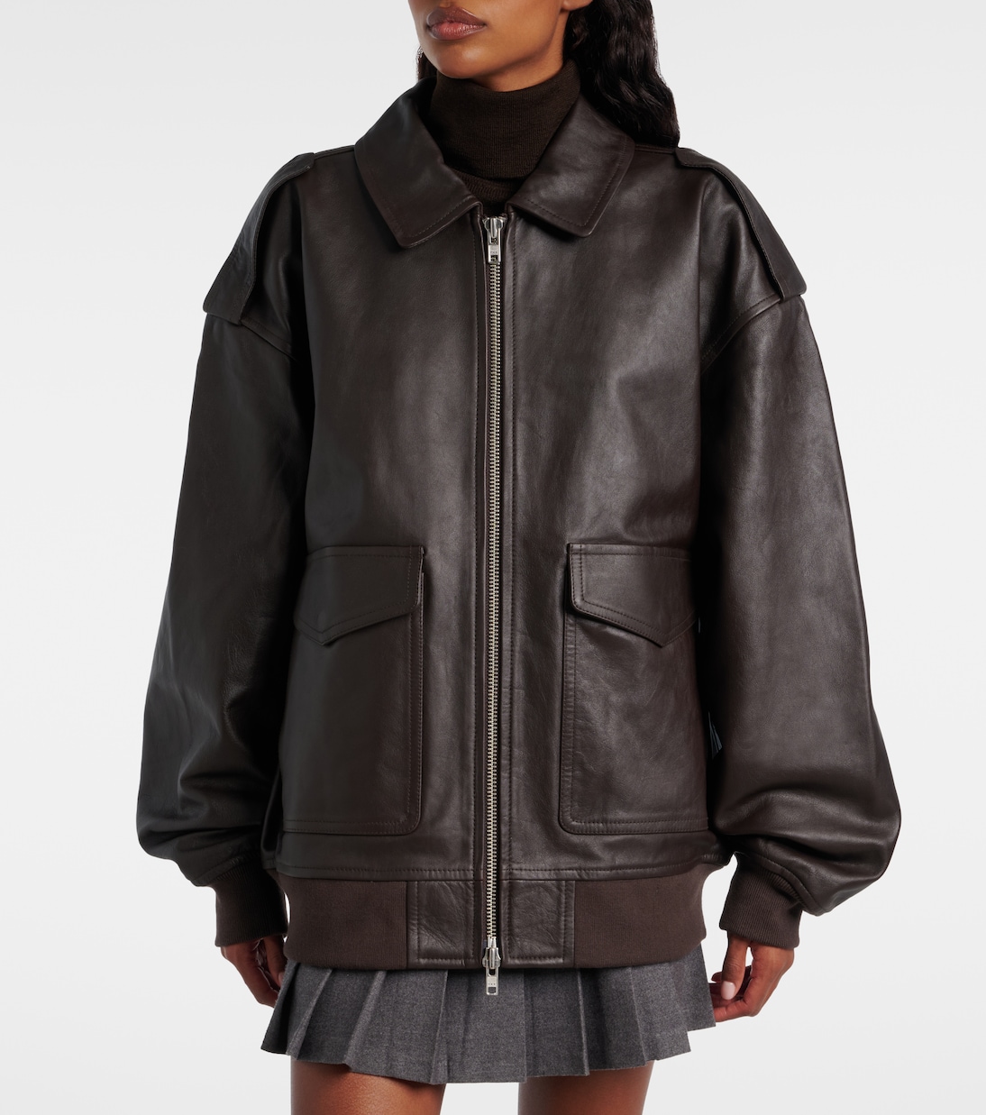 Viper leather jacket | The Frankie Shop