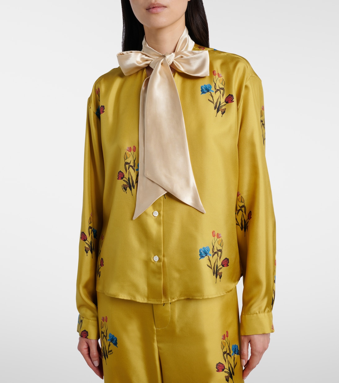 Schluppenbluse aus Seidensatin | Marni