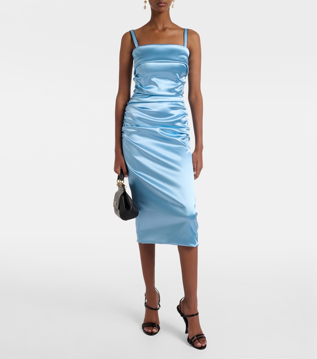Ruched satin cocktail dress | Dolce&Gabbana